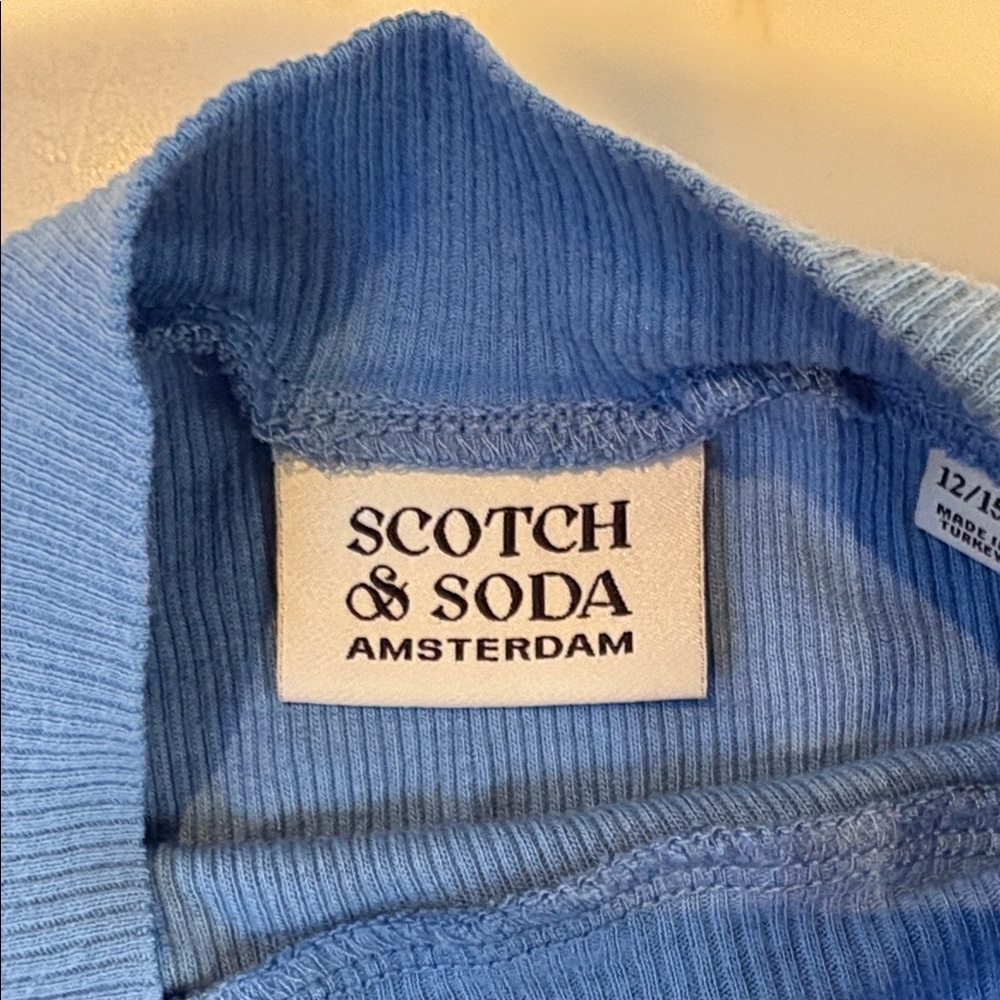 Scotch & Soda Light Blue Ribbed Top - Picture 2 of 4